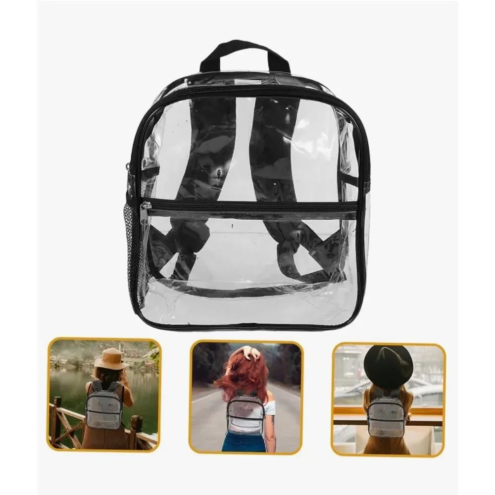 Elegant Casual‎ Backpack Plastic Mini Bag for Travel School Shopping Satchel